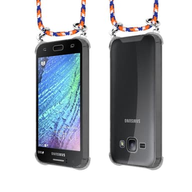 Samsung Galaxy J1 2015 Deksel med Halskjede (blå)