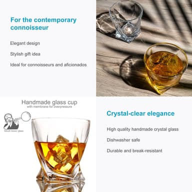 2x Whiskyglass Gammeldags Whisky Krystallglass