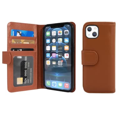 iPhone 13 MINI lommebokdeksel case (brun)