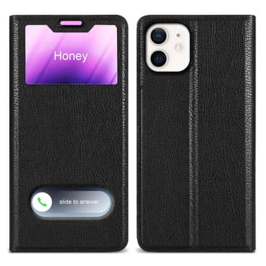 iPhone 12 / 12 PRO lommebokdeksel cover (svart)