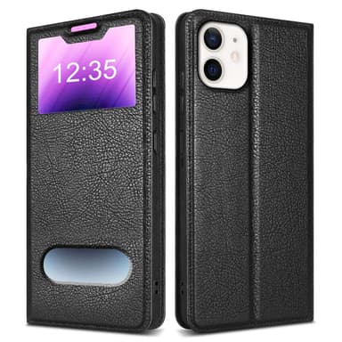 iPhone 12 / 12 PRO lommebokdeksel cover (svart)