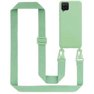 Deksel Samsung Galaxy A12 / M12 med Halskjede (grønn)