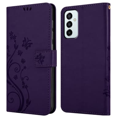 Samsung Galaxy M23 5G lommebokdeksel Blomster (lilla)