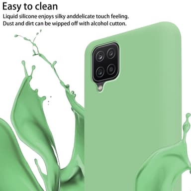 Deksel Samsung Galaxy A12 / M12 med Halskjede (grønn)