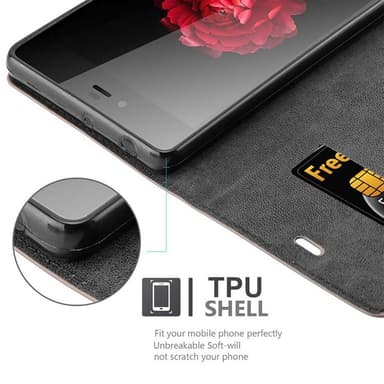 ZTE Nubia Z9 MAX lommebokdeksel case (brun)