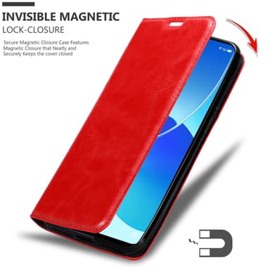 Oppo Reno6 5G lommebokdeksel case (rød)