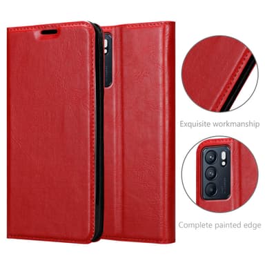 Oppo Reno6 5G lommebokdeksel case (rød)