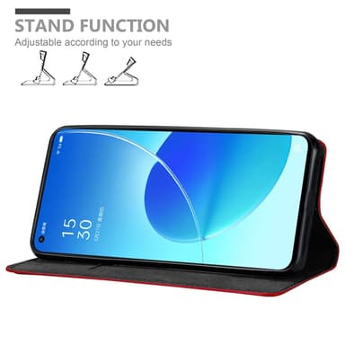 Oppo Reno6 5G lommebokdeksel case (rød)