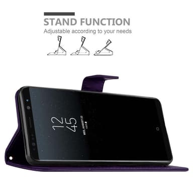 Samsung Galaxy NOTE 8 lommebokdeksel Blomster (lilla)