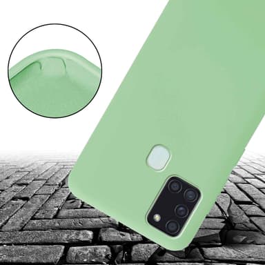 Deksel Samsung Galaxy A21s med Halskjede (grønn)