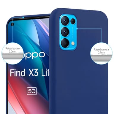 Deksel Oppo FIND X3 LITE Silikon cover (blå)