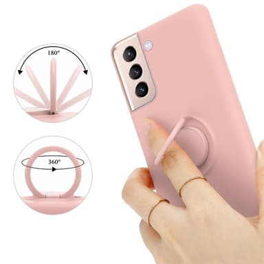 Deksel Samsung Galaxy S21 PLUS Ring Case (rosa)