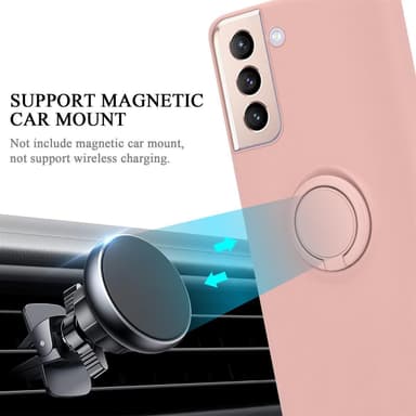 Deksel Samsung Galaxy S21 PLUS Ring Case (rosa)