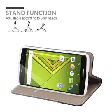 Motorola MOTO X PLAY lommebokdeksel etui (grå)