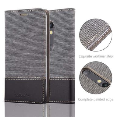 Motorola MOTO X PLAY lommebokdeksel etui (grå)