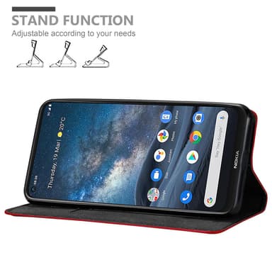Nokia 8.3 lommebokdeksel case (rød)