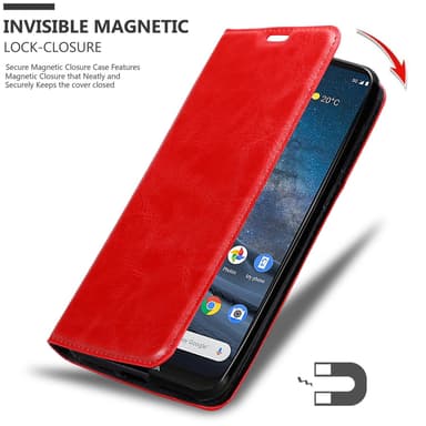Nokia 8.3 lommebokdeksel case (rød)