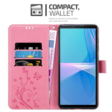 Sony Xperia 10 III lommebokdeksel Blomster (rosa)