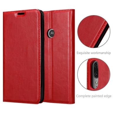 Motorola MOTO E6 PLUS lommebokdeksel case (rød)