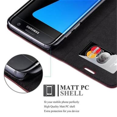 Samsung Galaxy S7 EDGE lommebokdeksel case (rød)