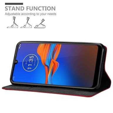 Motorola MOTO E6 PLUS lommebokdeksel case (rød)