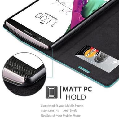 LG G4 / G4 PLUS lommebokdeksel case (turkis)