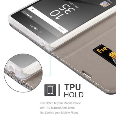 Sony Xperia Z5 PREMIUM lommebokdeksel etui (grå)
