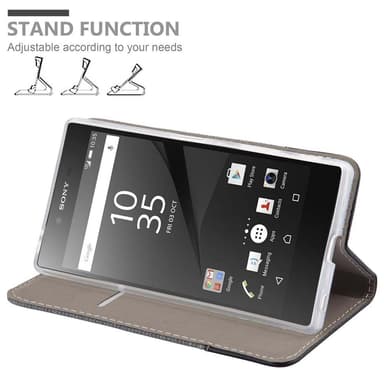 Sony Xperia Z5 PREMIUM lommebokdeksel etui (grå)
