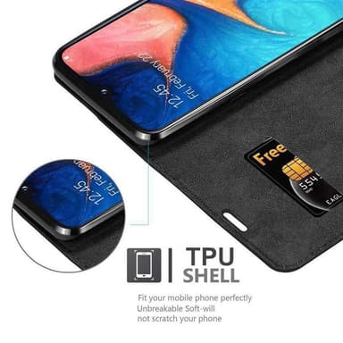 Samsung Galaxy A10e / A20e lommebokdeksel case (svart)