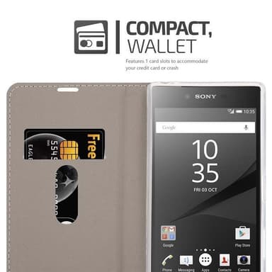 Sony Xperia Z5 PREMIUM lommebokdeksel etui (grå)