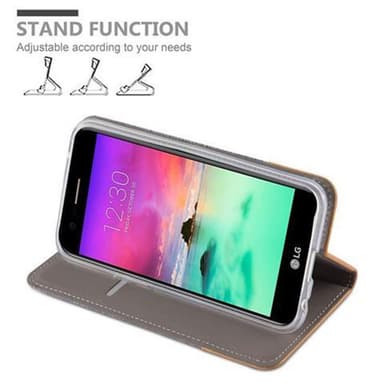 LG K10 2017 lommebokdeksel etui (grå)
