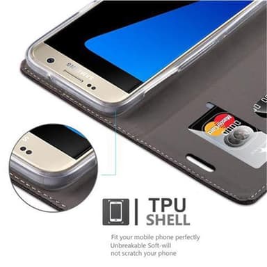 Samsung Galaxy S7 lommebokdeksel etui (grå)
