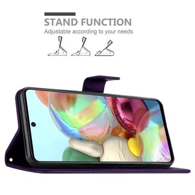 Samsung Galaxy A71 4G lommebokdeksel Blomster (lilla)