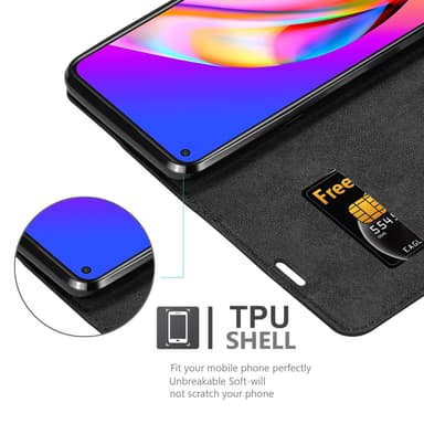 Oppo A94 5G lommebokdeksel case (svart)