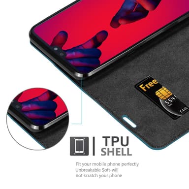 Huawei P20 PRO / P20 PLUS lommebokdeksel case (turkis)
