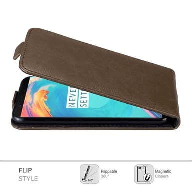 OnePlus 5T deksel flip cover (brun)