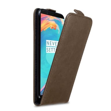 OnePlus 5T deksel flip cover (brun)