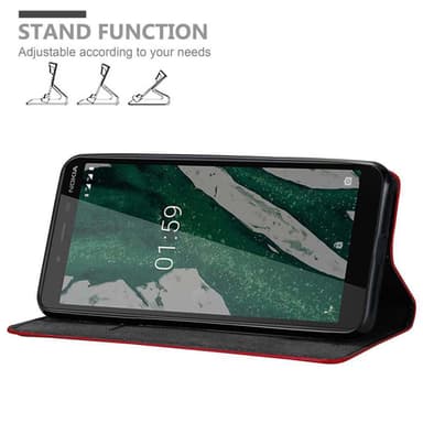Nokia 1 PLUS lommebokdeksel case (rød)