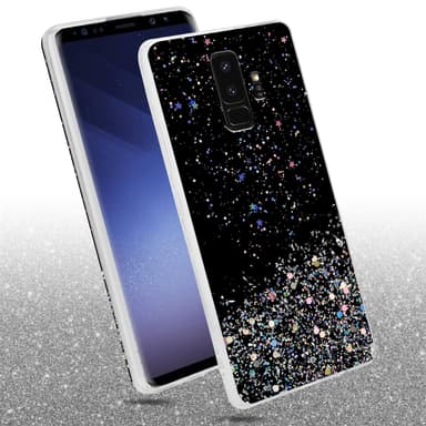 Samsung Galaxy S9 PLUS Silikondeksel Glitter (svart)
