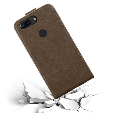 OnePlus 5T deksel flip cover (brun)