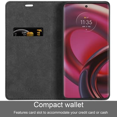 Motorola EDGE 30 FUSION lommebokdeksel case (svart)
