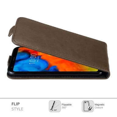 LG Q STYLUS deksel flip cover (brun)