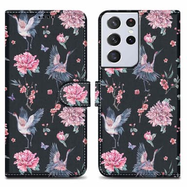 Samsung Galaxy S21 ULTRA lommebokdeksel etui (svart)