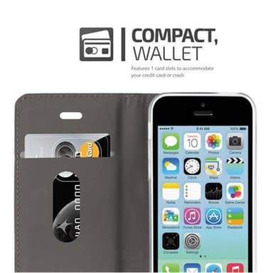 iPhone 5C lommebokdeksel etui (grå)