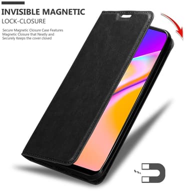 Oppo A94 5G lommebokdeksel case (svart)