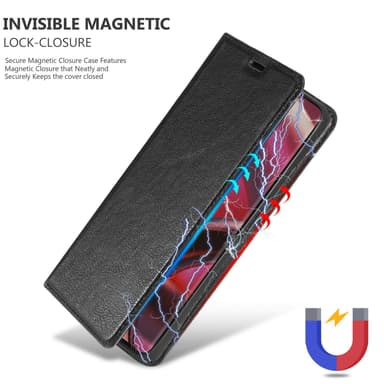 Motorola EDGE 30 FUSION lommebokdeksel case (svart)