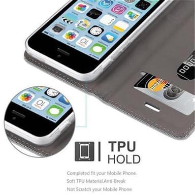 iPhone 5C lommebokdeksel etui (grå)