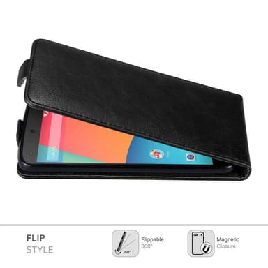 LG Google NEXUS 5 deksel flip cover (svart)