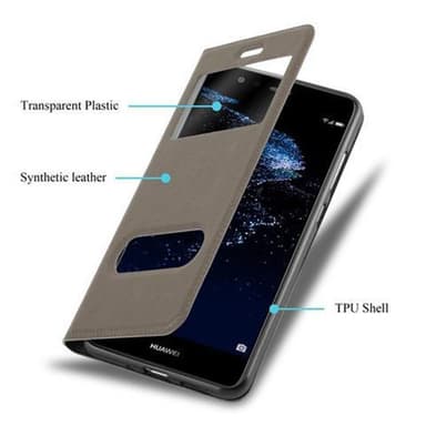 Huawei P10 LITE lommebokdeksel cover (brun)