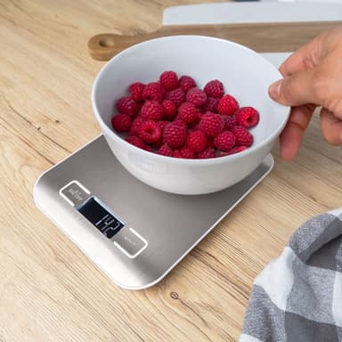 Kjøkkenvekt digital vekt 5 kg vanntett (sølv)